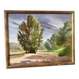 Signed forest landscape from 1992