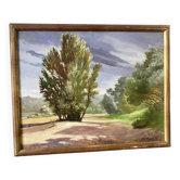 Signed forest landscape from 1992
