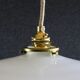 pendant light in antique glass - opaline - white - new socket and cable