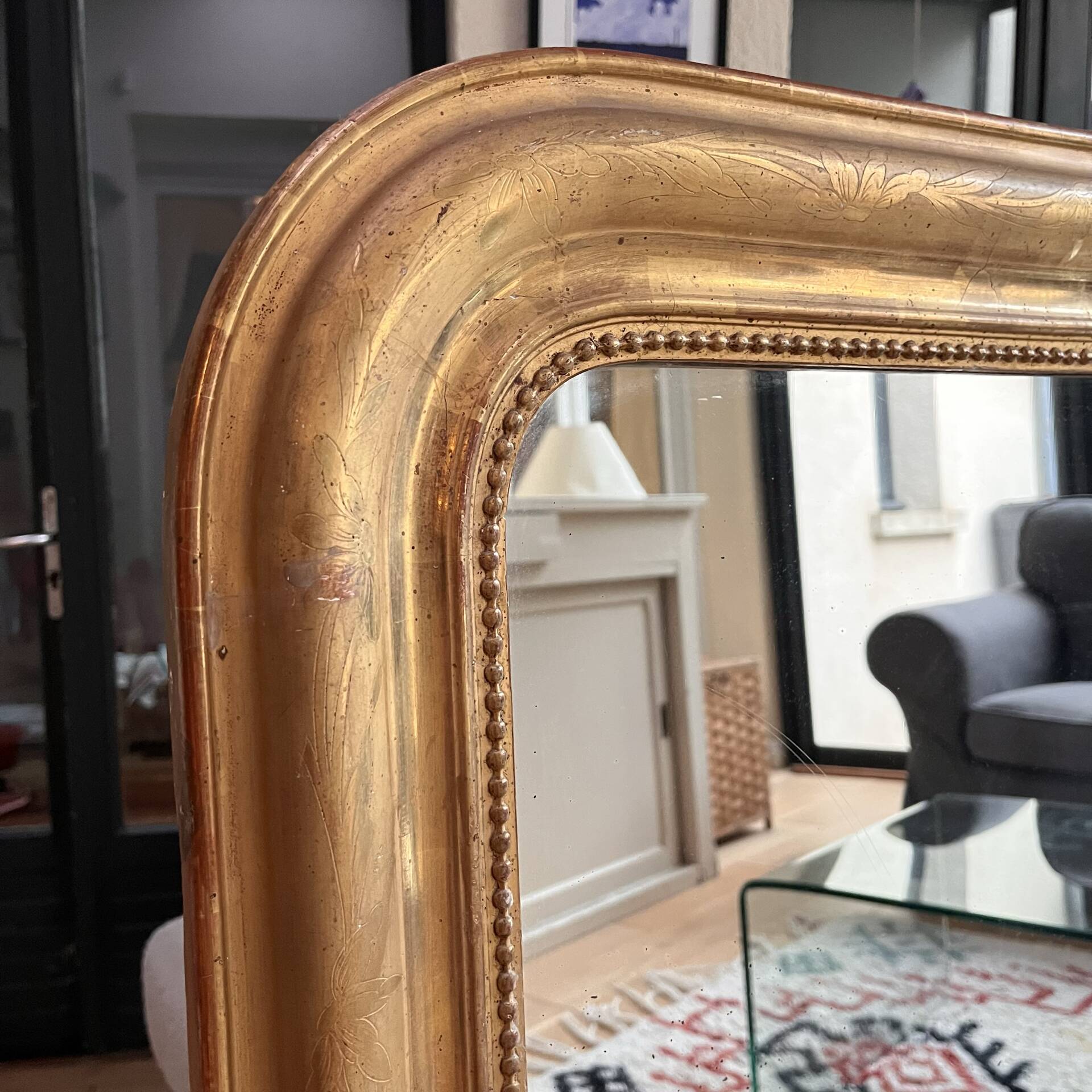 Golden Louis Philippe mirror