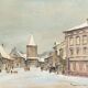 Watercolor painting "Gengenbach" in 1942 Germany signed Greinke (?)