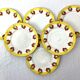 6 dessert plates vintage cherry Limoges porcelain