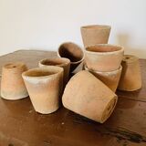 Lot of 10 terracotta pots circa 1930 graineterie