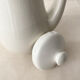 Coffee pot / teapot Sarreguemines France in white earthenware.
