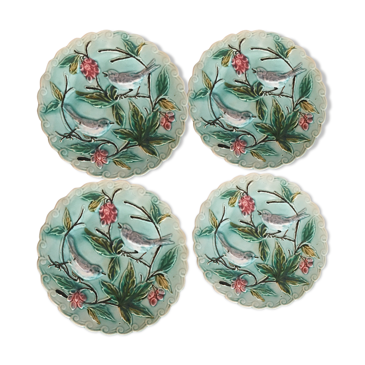 Art Nouveau dabbling plates