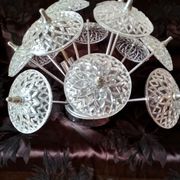 Sputnik ceiling light chandelier 3 fires Emil Stejnar - 1960