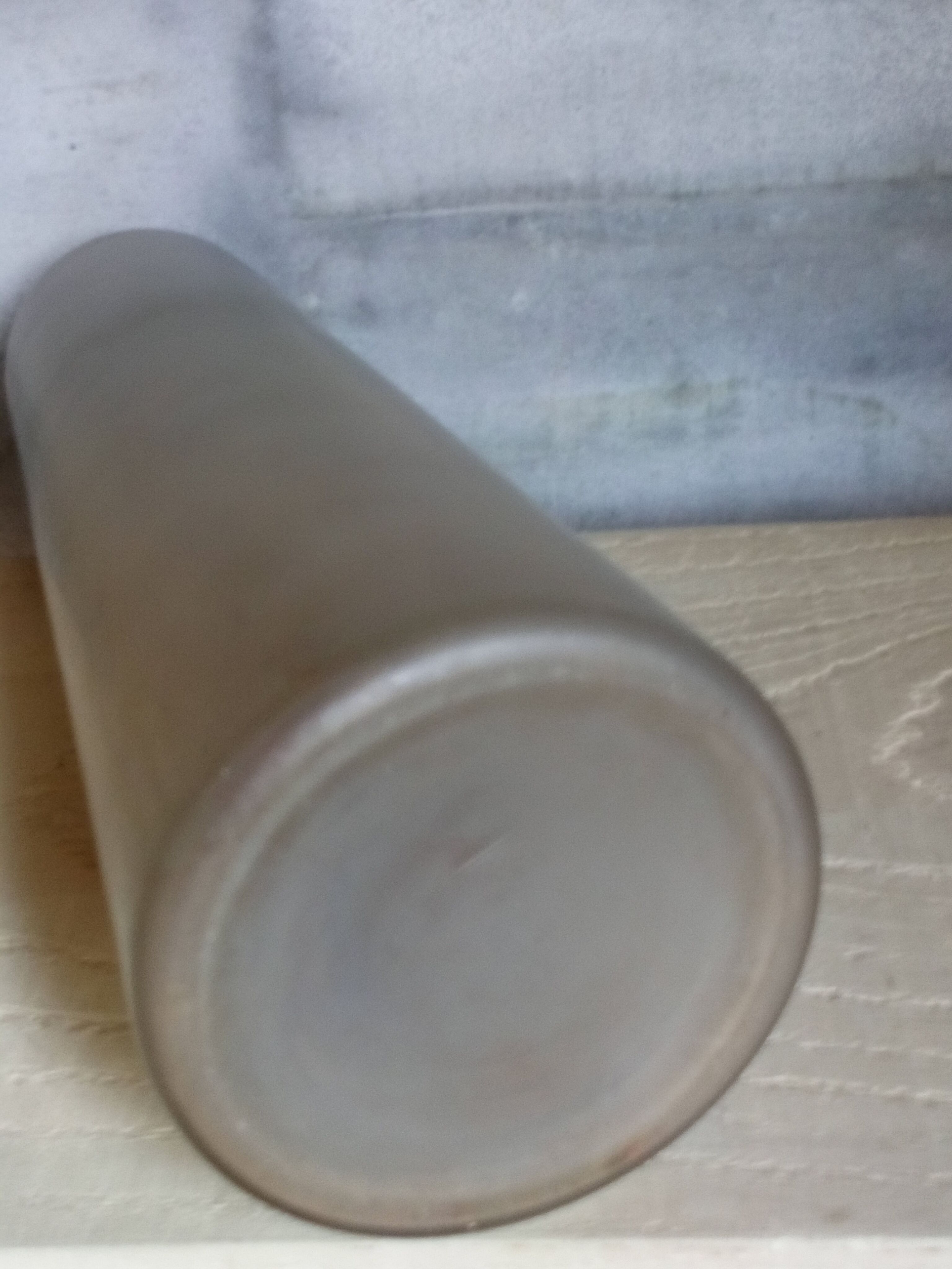 Painted frosted glass Art Deco vase