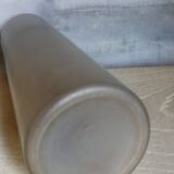 Painted frosted glass Art Deco vase