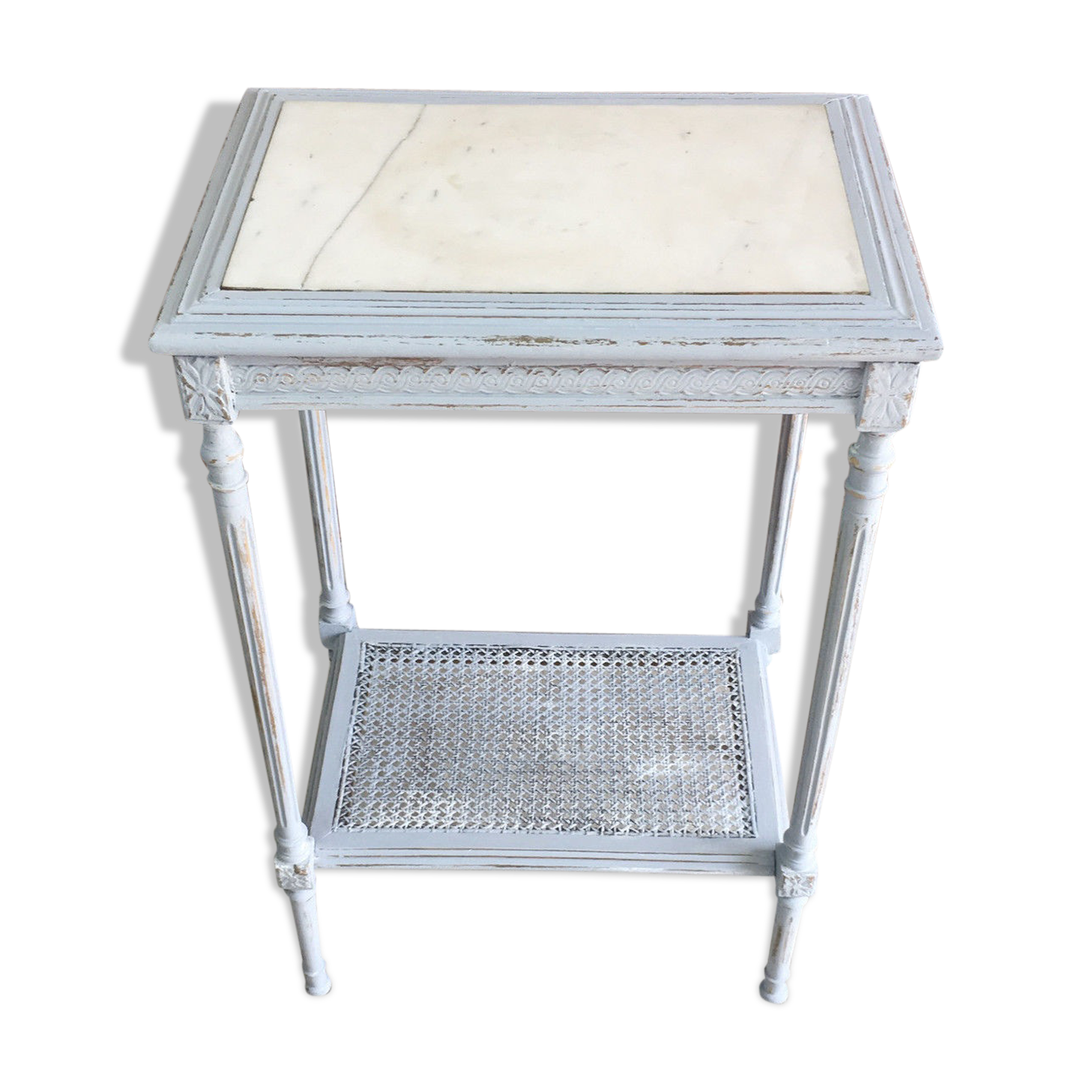 Table top white marble Louis XVI style