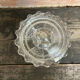 Antique glass candy dish, sugar bowl, footed, vintage molded glass