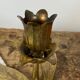 Vintage brass flower candle holder