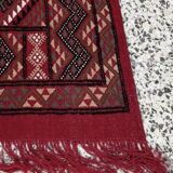 Hand-woven margoum hallway rug in natural wool