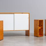 Swedish Mid-Century bar set made from solid pine 1970s