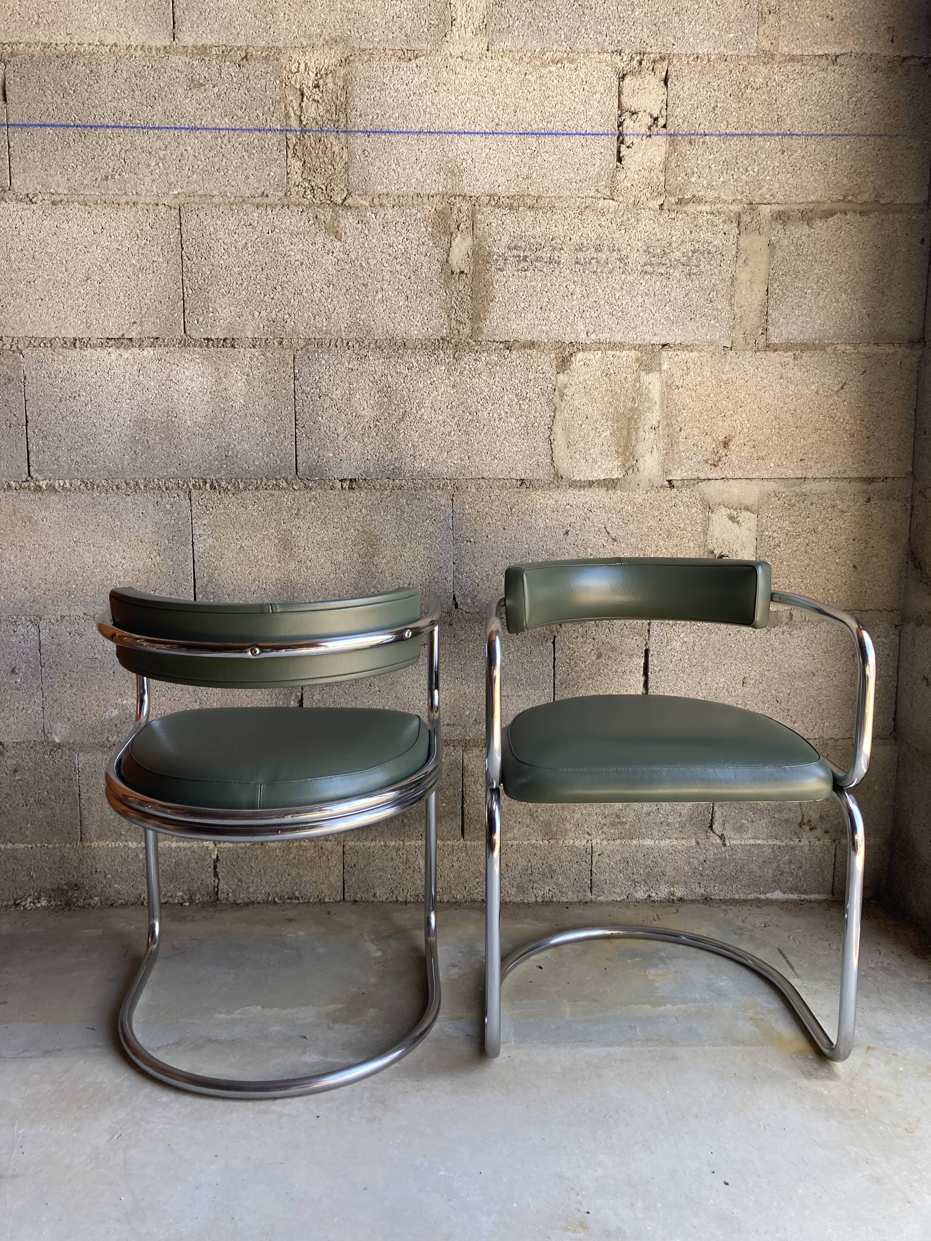 Fauteuils tubulaire vintage