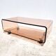 Vintage plexiglass coffee table with wheels 1970