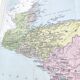 Vintage Central America map from 1950