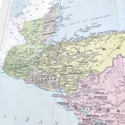 Carte Amérique Centrale vintage de 1950