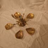 Brass flower candle holder