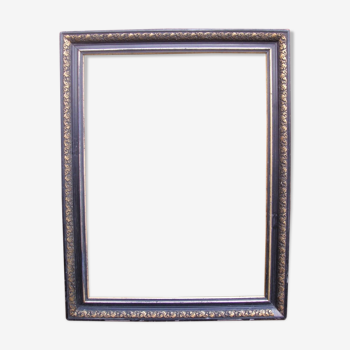 Black-lapped frame Napoleon III - 19th century - leaf: 66 x 49 cm