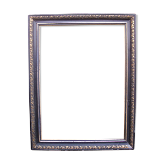 Black-lapped frame Napoleon III - 19th century - leaf: 66 x 49 cm