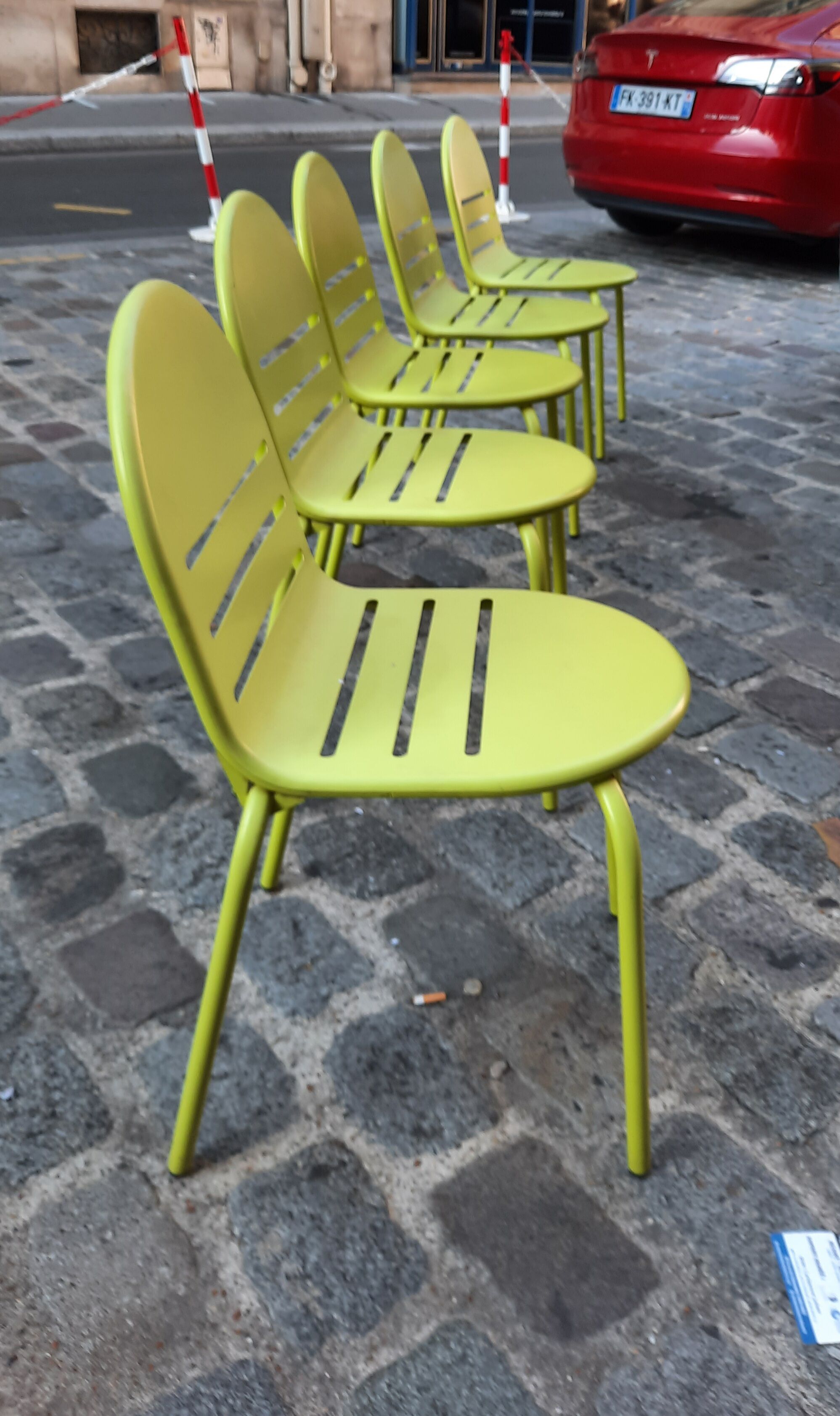 5 Design metal chairs