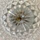 Plafonnier vintage rond en verre moulé