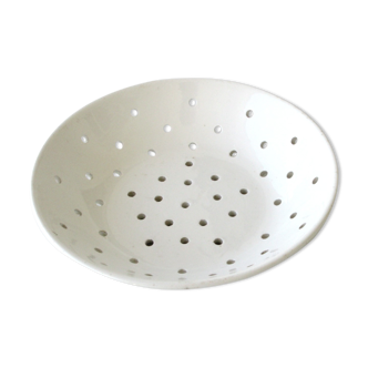 Old white porcelain fabric digoin cheese france - folk art