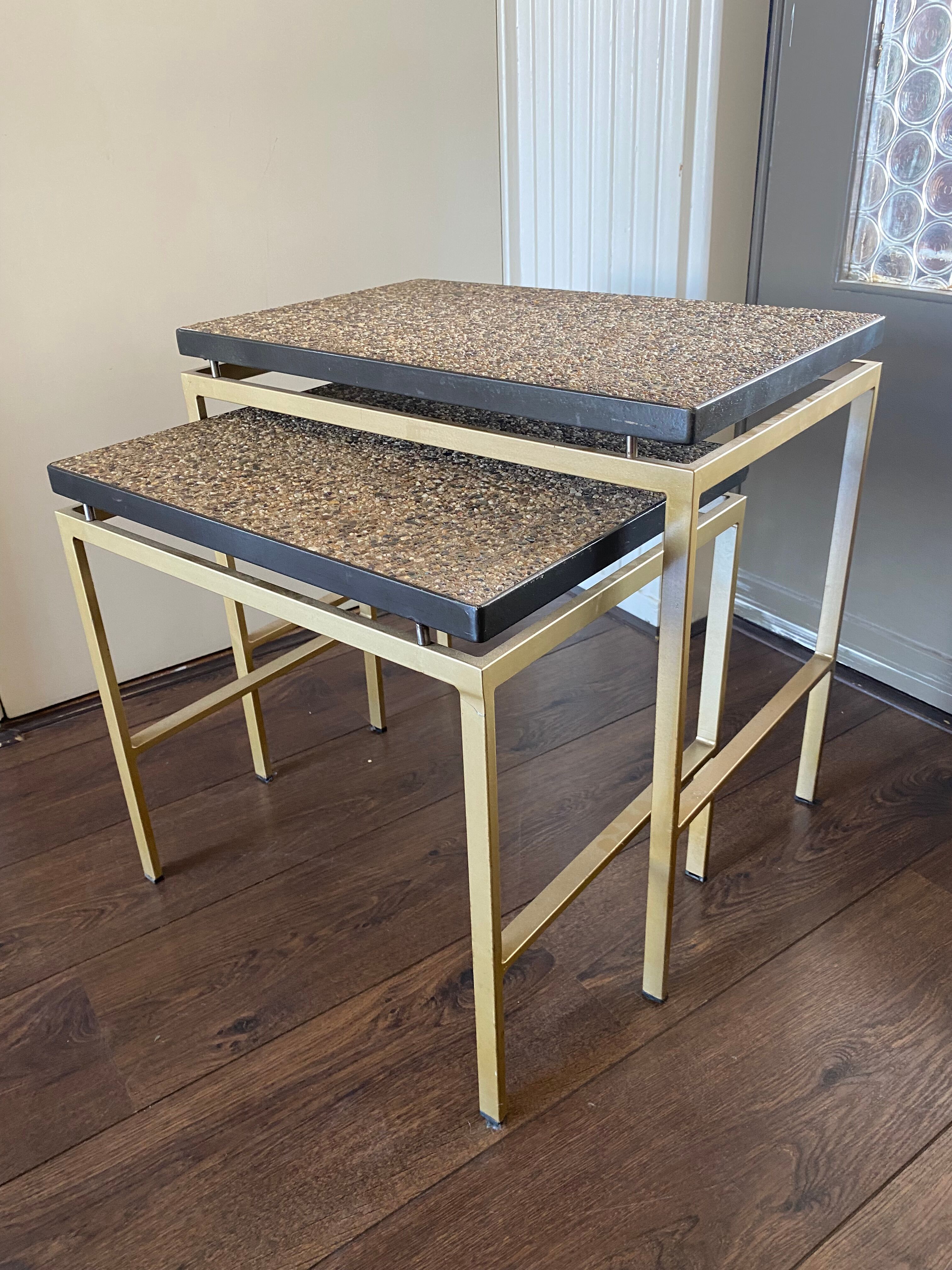 Vintage, Mid-Century Modernist set of 2 side tables, 1960s