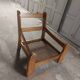 Fauteuils en cuirs et bois vintage