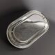 1960s vintage silver-plated oval tray with swan head handles.