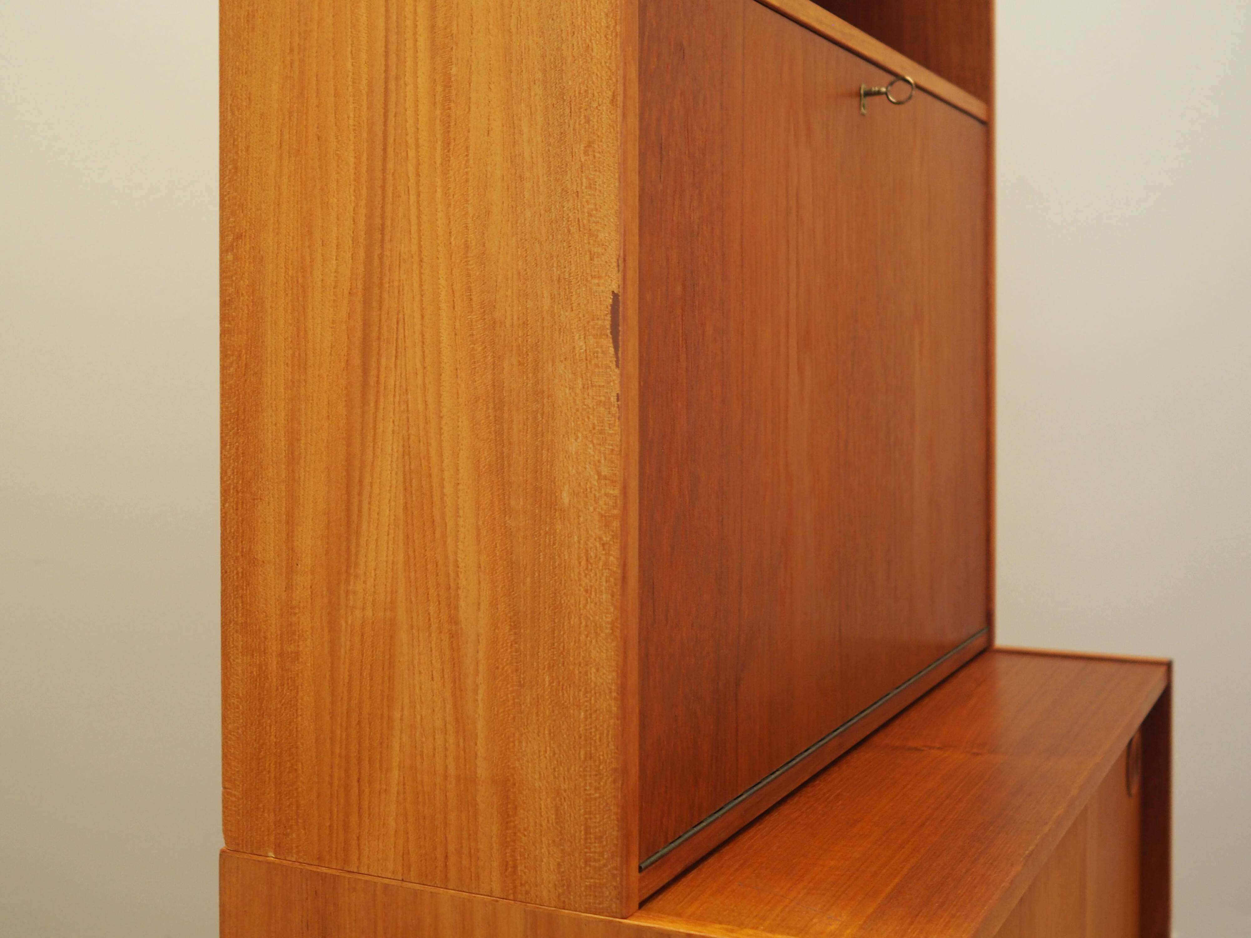 Teak bookcase, Danish design, 1970s, production: Denmark