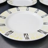 Lot of 10 plates to desserts of the 1950s