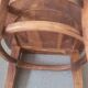 Chaise bistrot de bureau artisanale en bois d'olivier