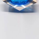 Cendrier, vide-poche bleu par Flavio Poli pour Seguso, Italie années 1960