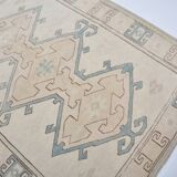 Bohemian hand knotted Oushak rug sku 3484