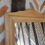 Rectangular mirror solid sandblasted beech 43x76cm