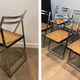 Suite of 6 folding chairs
