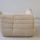 Togo sofa set in beige corduroy, model designed by Michel Ducaroy 1973