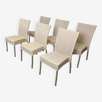 Ensemble de 6 chaises de terrasse en rotin Prestige pour Macorest