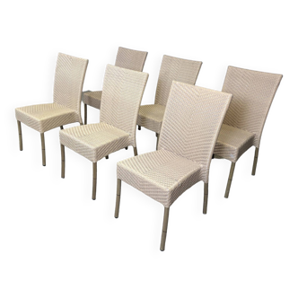 Set of 6 Prestige rattan patio chairs for Macorest