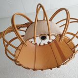 Bamboo floor lamp by Louis Sognot 60's