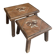 Antique nesting tables vallauris atelier barrois wood + ceramic c