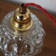 Moulded glass hanging lamp