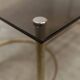 Gold brass coffee table with smoked glass 1970