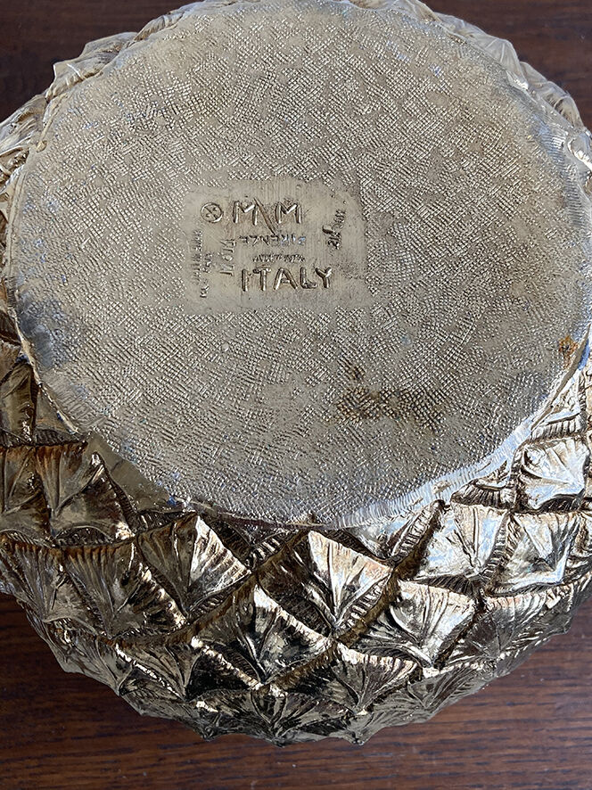 Pineapple champagne bucket 39cm Mauro Manetti XXL 1970