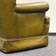Original English Chesterfield Wingback Chair & Footstool -Retro Green