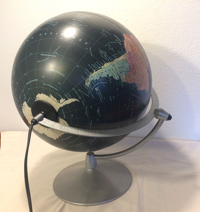Vintage luminous globe, black Scanglobe-Denmark