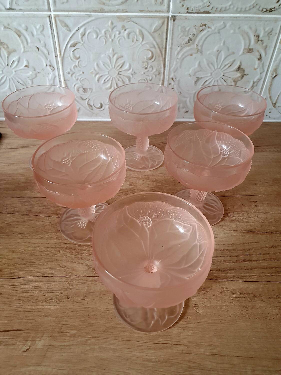 Pink dessert service