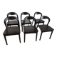 Lot de 6 chaises design bois noir — style premium