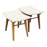 Pair of Beech Wood Stools by Závod Malacky, Czechoslovakia, 1970s